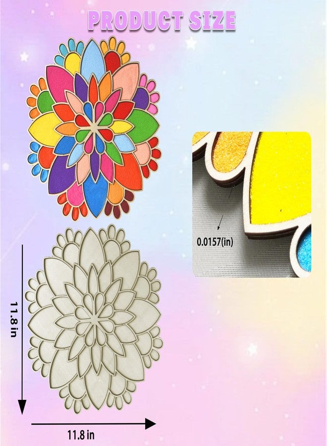 ام ال او ال ام سجادة رانجولي من MLOLM لتزيين ديوالي - قوالب استنسل خشبية قابلة لإعادة الاستخدام لرسم ماندالا زهرية، مثالية لصنع رانجولي، وزينة المهرجانات الهندية التقليدية ورأس السنة الجديدة (لا يشمل الرمل) - Image 3